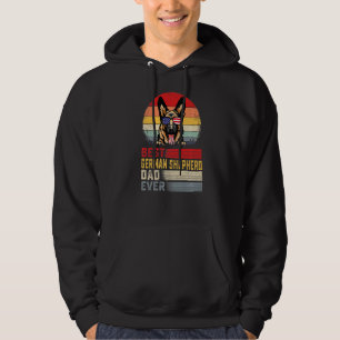 Mens Retro Best German Shepherd Dad Ever Father's Hoodie