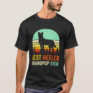 Mens Retro Best Red Blue Heeler Grandpop Australia T-Shirt