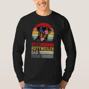 Mens Retro Best Rottweiler Dad Ever Father's Day T-Shirt