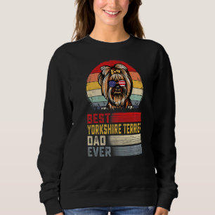Mens Retro Best Yorkshire Terrier Dad Ever Father' Sweatshirt