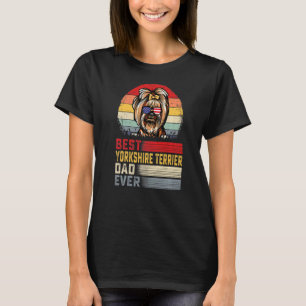 Mens Retro Best Yorkshire Terrier Dad Ever Father' T-Shirt