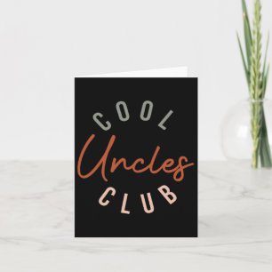 Mens Retro Cool Uncles Club Funny Uncle Pocket Fat Card