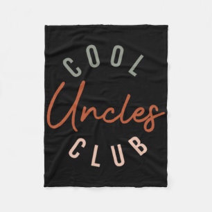 Mens Retro Cool Uncles Club Funny Uncle Pocket Fat Fleece Blanket