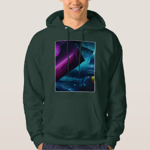 Men's Retro Cosmic Multiverse Galactic Hoodie