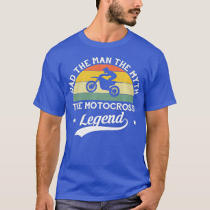 Mens Retro Dad The Man The Myth Dirt Bike Riding T-Shirt
