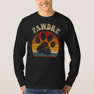 Mens Retro Dog Father Cat Dad Pawdre Pet Paw Daddy T-Shirt