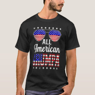 Mens Retro Father's Day All American Grumpa Us Fla T-Shirt