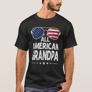 Mens Retro Father's Day Family All American Grandp T-Shirt