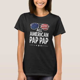 Mens Retro Father's Day Family All American Pap Pa T-Shirt