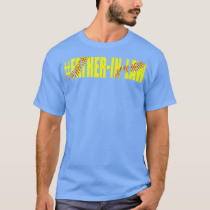 Mens Retro Father's Day Softball FatherInLaw Softb T-Shirt