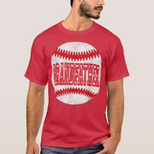 Mens Retro Father's Day Softball Grandfather & Bas T-Shirt