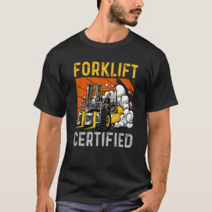 Mens Retro Forklift Certified Forklift Operator Li T-Shirt