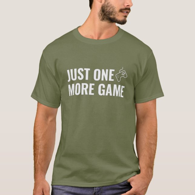 Men's Retro Gaming Shirt – Military Green (Front)