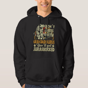 Mens Retro Grandad Rex Saurus Father's Day Christm Hoodie