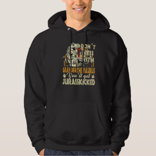 Mens Retro Grandfather Rex Saurus Fathers Day Chri Hoodie