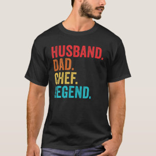 Mens Retro Husband Dad Culinary Chef Legend Father T-Shirt