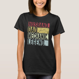 Mens Retro Husband Dad Mechanic Legend For Fathe T-Shirt