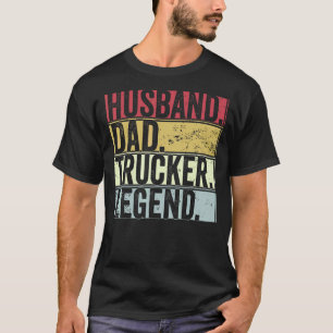 Mens Retro Husband Dad Trucker Legend For Father T-Shirt