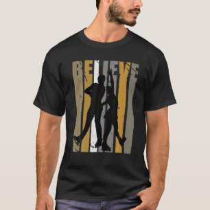 Mens Retro Ice Skating Couples Pairs Figure Skater T-Shirt