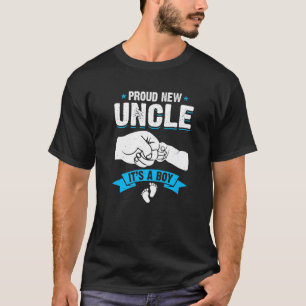 Mens Retro Men Proud New Uncle It's A Boy Gender R T-Shirt