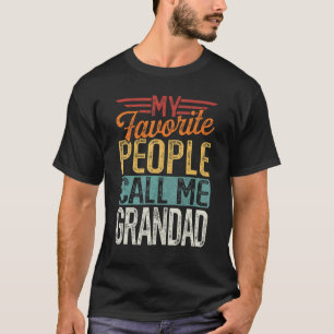 Mens Retro My Favourite People Call Me Grandad Fat T-Shirt