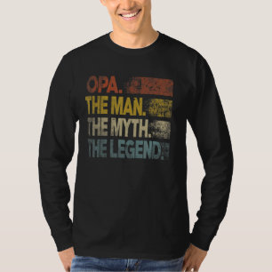 Mens Retro Opa Man Myth Legend Vintage Father's Da T-Shirt