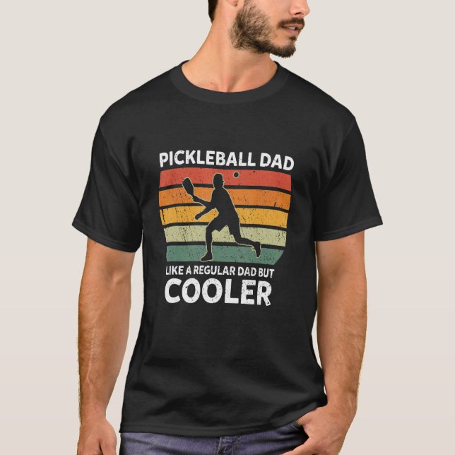 Mens Retro Pickleball Dad Like A Regular Dad But C T-Shirt (Front)