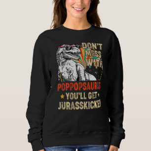 Mens Retro Pop Pop Rex Saurus Father's Day Christm Sweatshirt