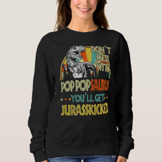 Mens Retro Pop Popsaurus Dinosaur Rex Vintage Fath Sweatshirt