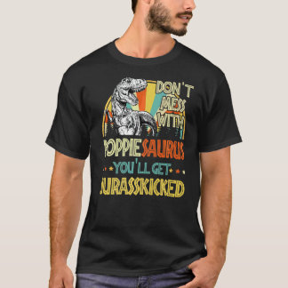 Mens Retro Poppiesaurus Dinosaur Rex Vintage Fathe T-Shirt
