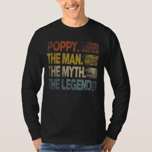 Mens Retro Poppy Man Myth Legend Vintage Father's T-Shirt