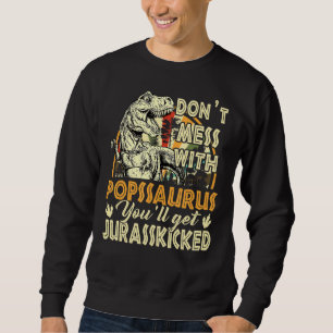 Mens Retro Pops Rex Saurus Father's Day Christmas  Sweatshirt