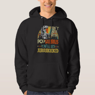 Mens Retro Popsaurus Dinosaur Rex Vintage Father's Hoodie