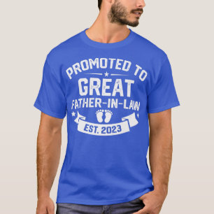 Mens Retro Promoted To Great FatherInLaw Est 2023  T-Shirt