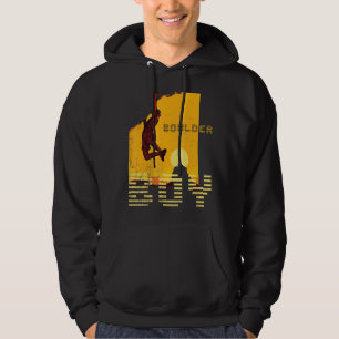 Mens Retro Rock Climbing Vintage Climbing Sunset B Hoodie