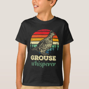 Mens Retro Ruffed Grouse Whisperer Bird Hunting Bi T-Shirt