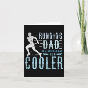 Mens Retro Running Dad Apparel Father's Day Birthd Card