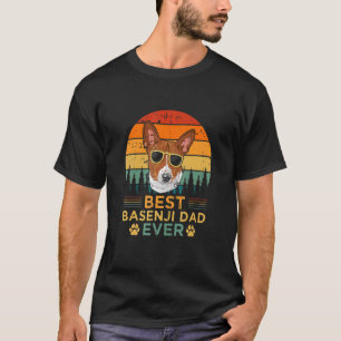 Mens Retro Style Best Basenji Dad Ever Father's Da T-Shirt