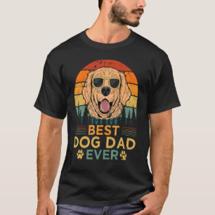 Mens Retro Style Best Dog Dad Ever Father's Day T-Shirt