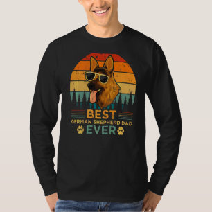Mens Retro Style Best German Shepherd Dad Ever Fat T-Shirt