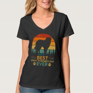 Mens Retro Style Best Great Pyrenees Dad Ever Fath T-Shirt