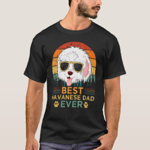 Mens Retro Style Best Havanese Dad Ever Father's D T-Shirt