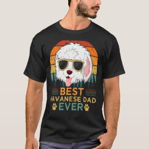 Mens Retro Style Best Havanese Dad Ever Father's D T-Shirt
