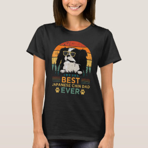 Mens Retro Style Best Japanese Chin Dad Ever Fathe T-Shirt