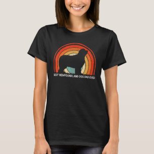 Mens Retro Style Best Newfoundland Dog Dad Ever Fa T-Shirt