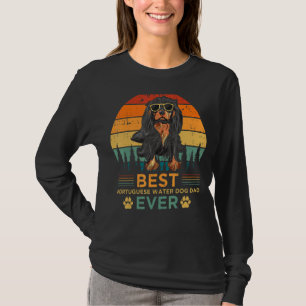 Mens Retro Style Best Portuguese Water Dad Ever Fa T-Shirt