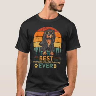 Mens Retro Style Best Portuguese Water Dad Ever Fa T-Shirt