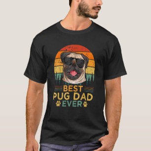 Mens Retro Style Best Pug Dad Ever Father's Day T-Shirt