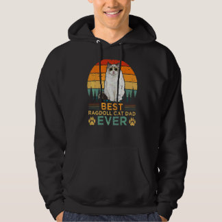 Mens Retro Style Best Ragdoll Cat Dad Ever Father' Hoodie