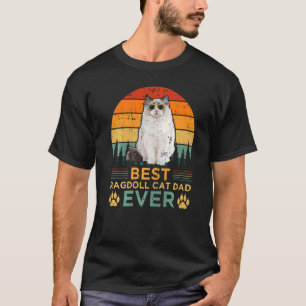 Mens Retro Style Best Ragdoll Cat Dad Ever Father' T-Shirt